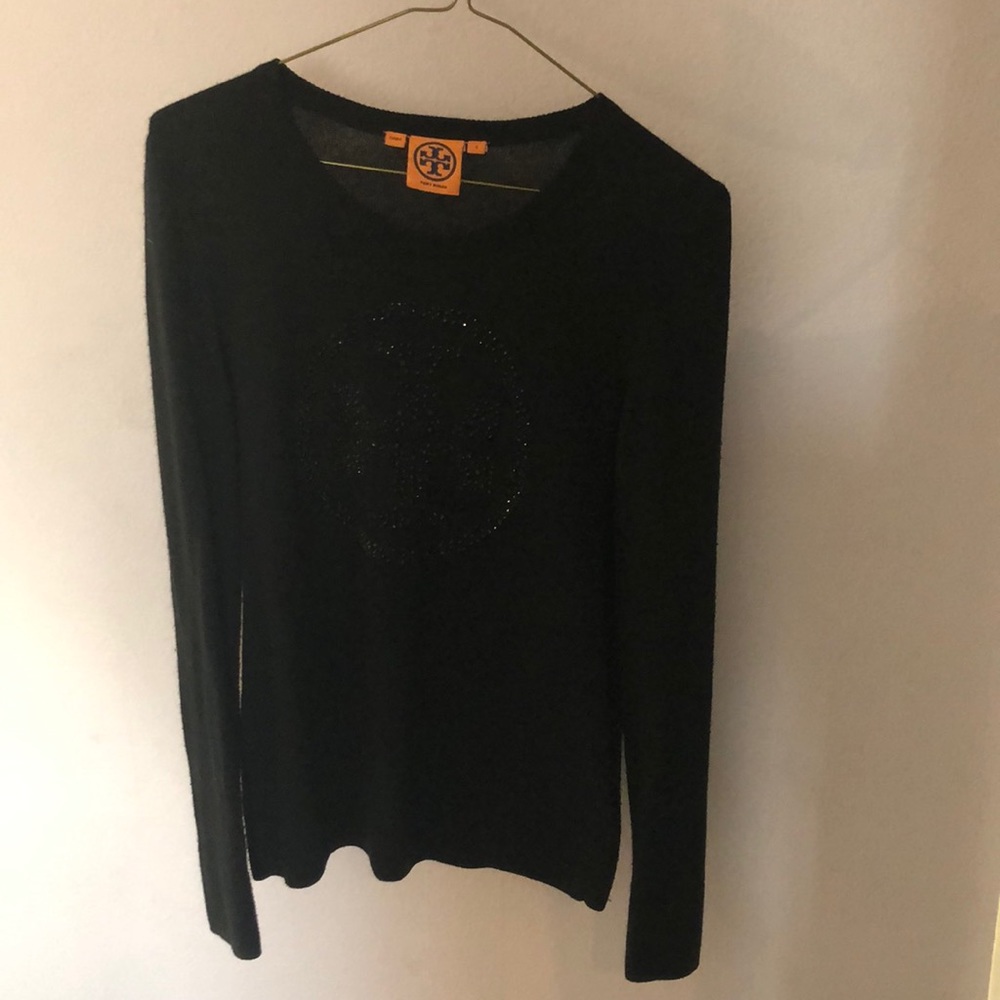 Tory Burch Black Crew Neck Sweater